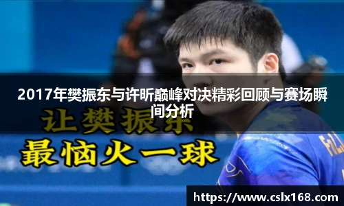 2017年樊振东与许昕巅峰对决精彩回顾与赛场瞬间分析